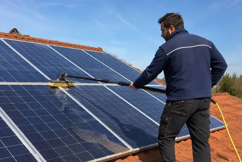 Nettoyage et entretien de panneaux solaires à Pomeys